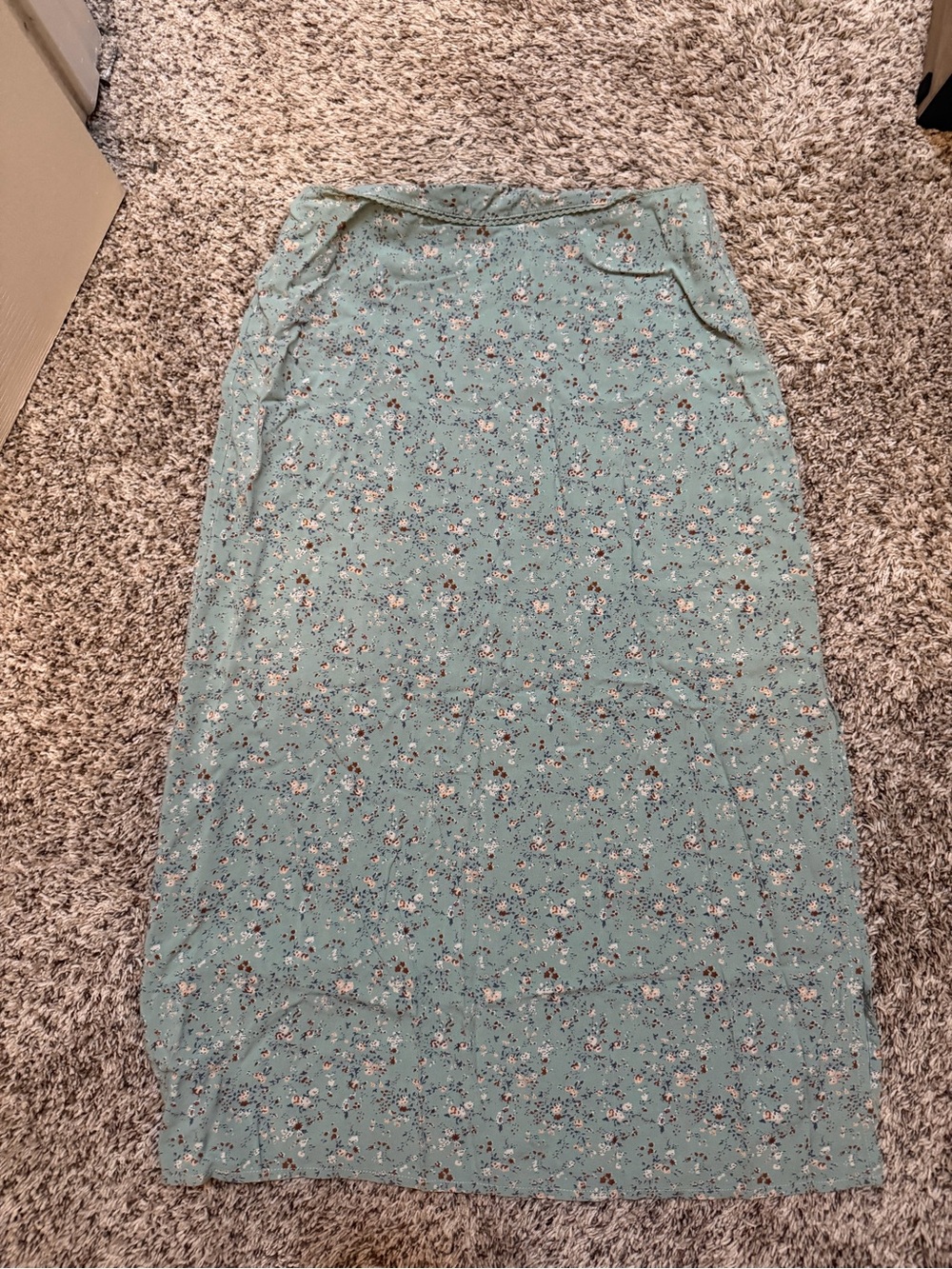 Brandy Melville Mint Floral Maxi Skirt